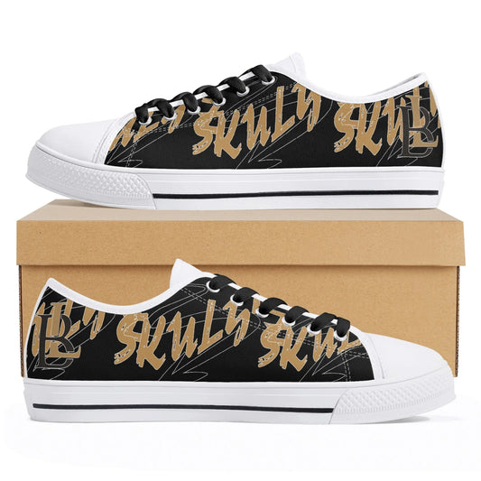 Skulyz Men’s Venom Black Low-Top Sneakers - Bloodline Streetwear LLC