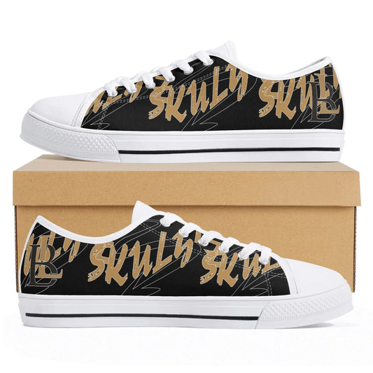 Skulyz Women’s Venom Black Low-Top Sneakers - Bloodline Streetwear LLC