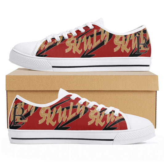 Skulyz Men’s Venom Red Low-Top Sneakers - Bloodline Streetwear LLC