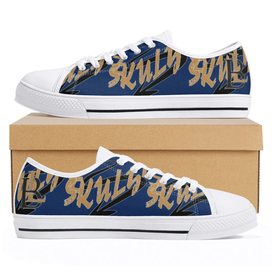 Skulyz Women’s Venom Blue Low-Top Sneakers - Bloodline Streetwear LLC