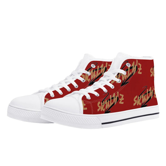 Skulyz Men’s Venom Red High-Top Sneakers - Bloodline Streetwear LLC