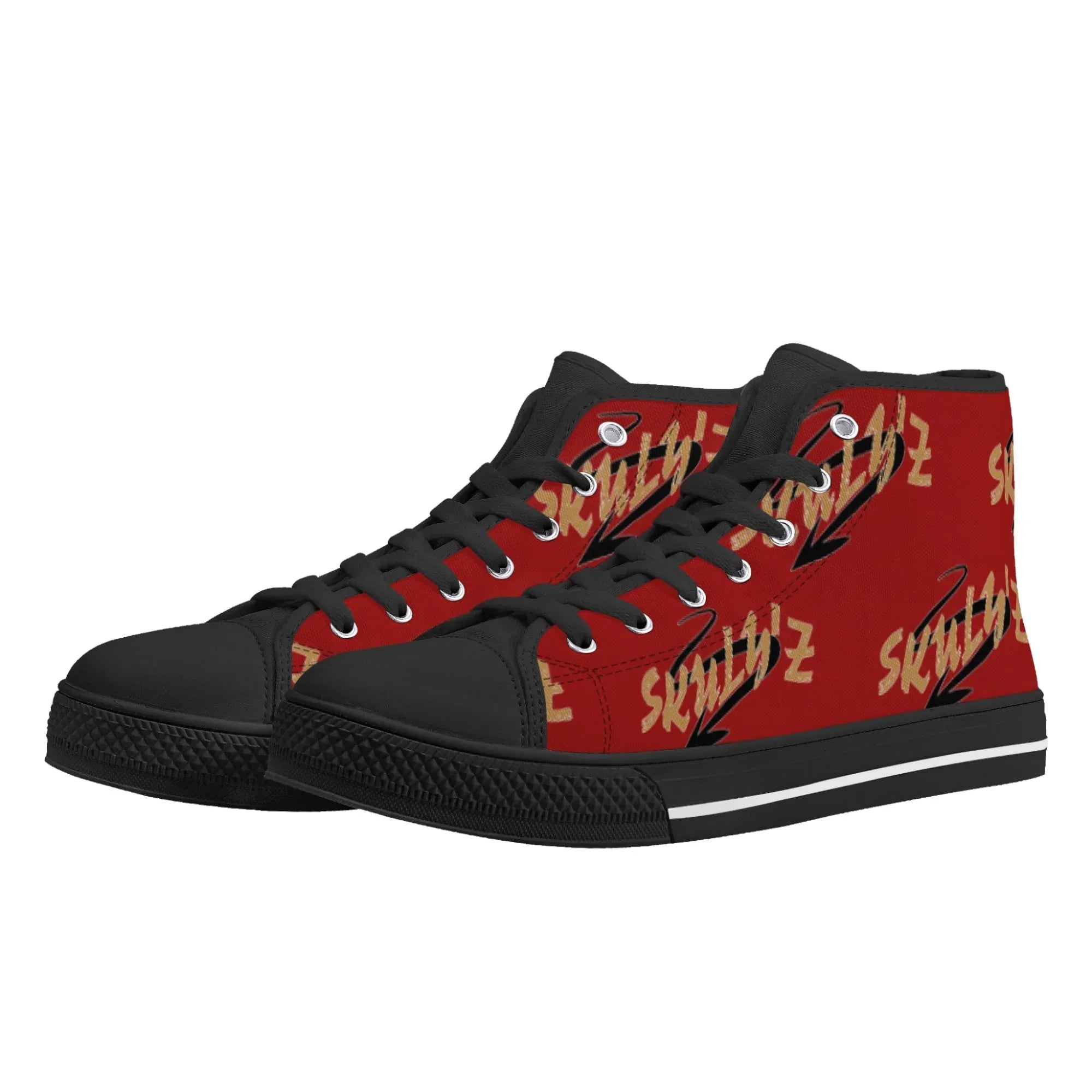 Skulyz Women’s Venom Red High-Top Sneakers - Bloodline Streetwear LLC