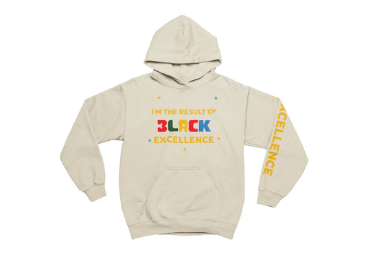 Black Excellence Hooded Sweatshirt - Bloodline Streetwear LLC