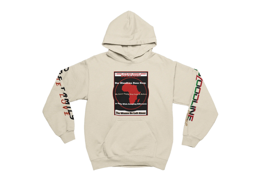 sand dune hoodie with graphic designs on a white background