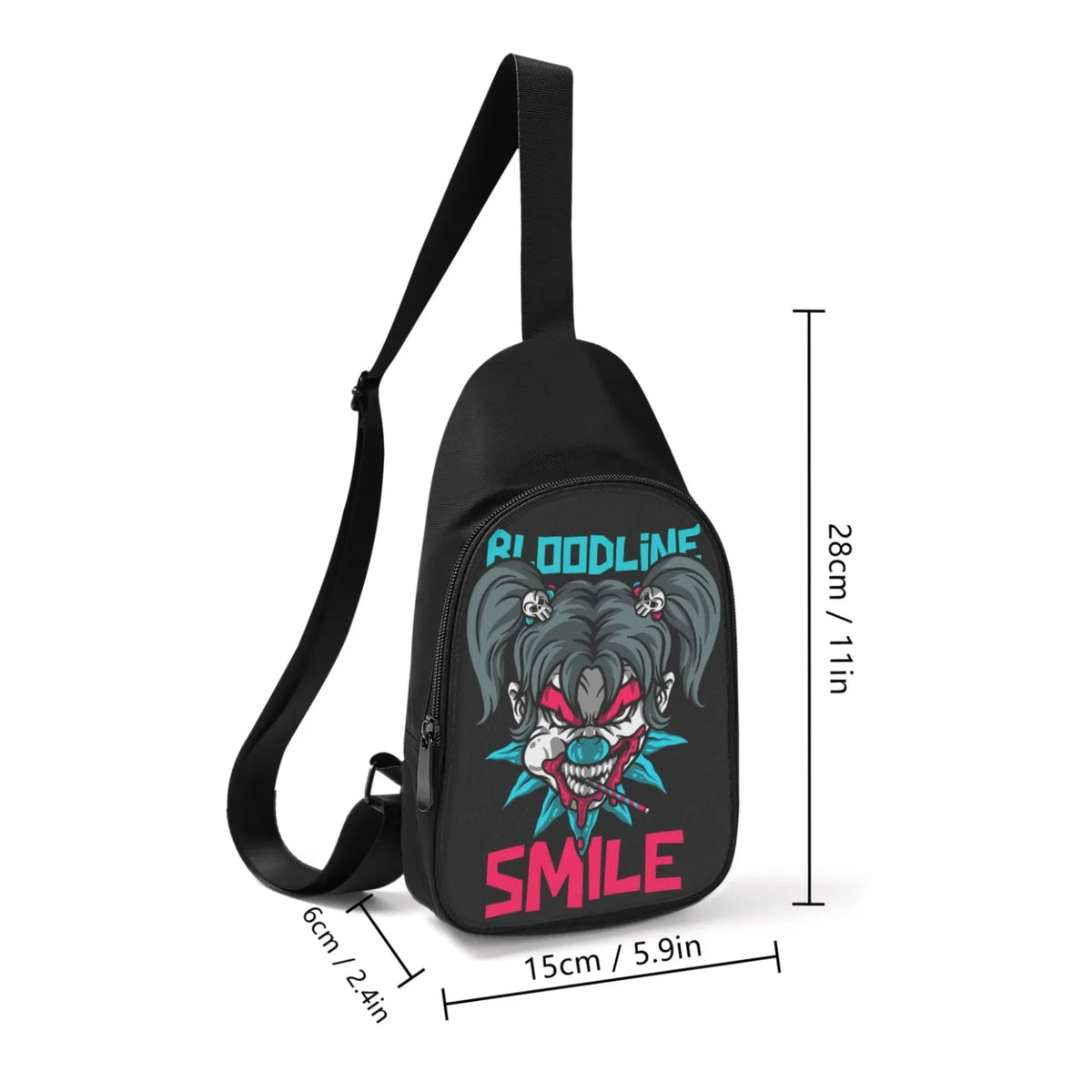 Evil Smile Chest Bag - Bloodline Streetwear LLC