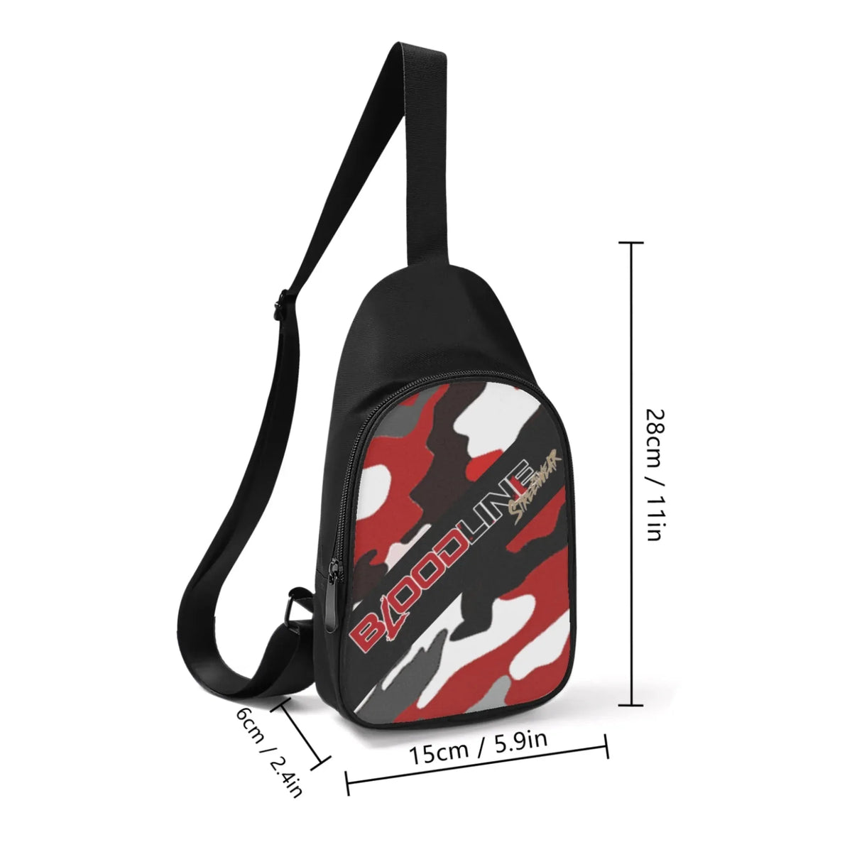 Red Camo Chest Bag - Bloodline Streetwear LLC