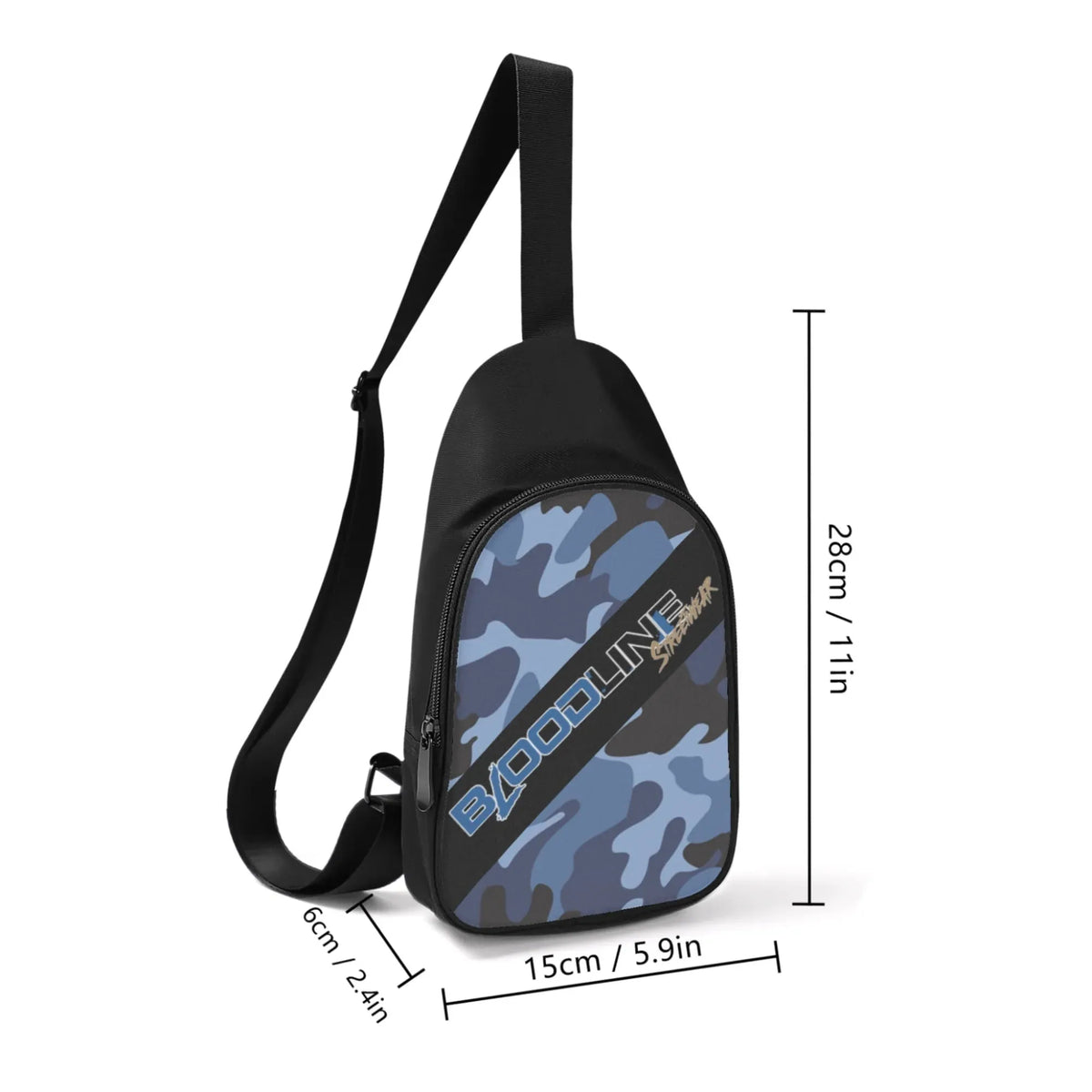 Blue Camo Chest Bag - Bloodline Streetwear LLC
