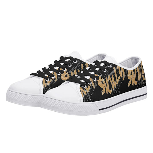 Skulyz Men’s Venom Black Low-Top Sneakers - Bloodline Streetwear LLC