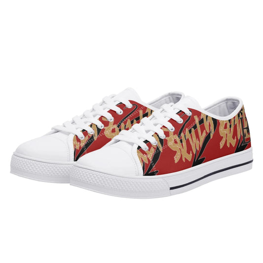 Skulyz Men’s Venom Red Low-Top Sneakers - Bloodline Streetwear LLC