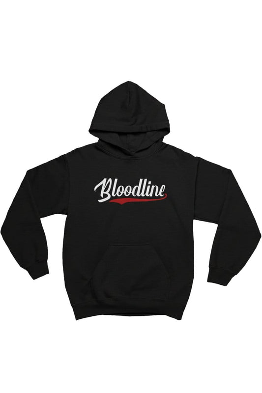 Black hoodie with 'Bloodline' text on a white background