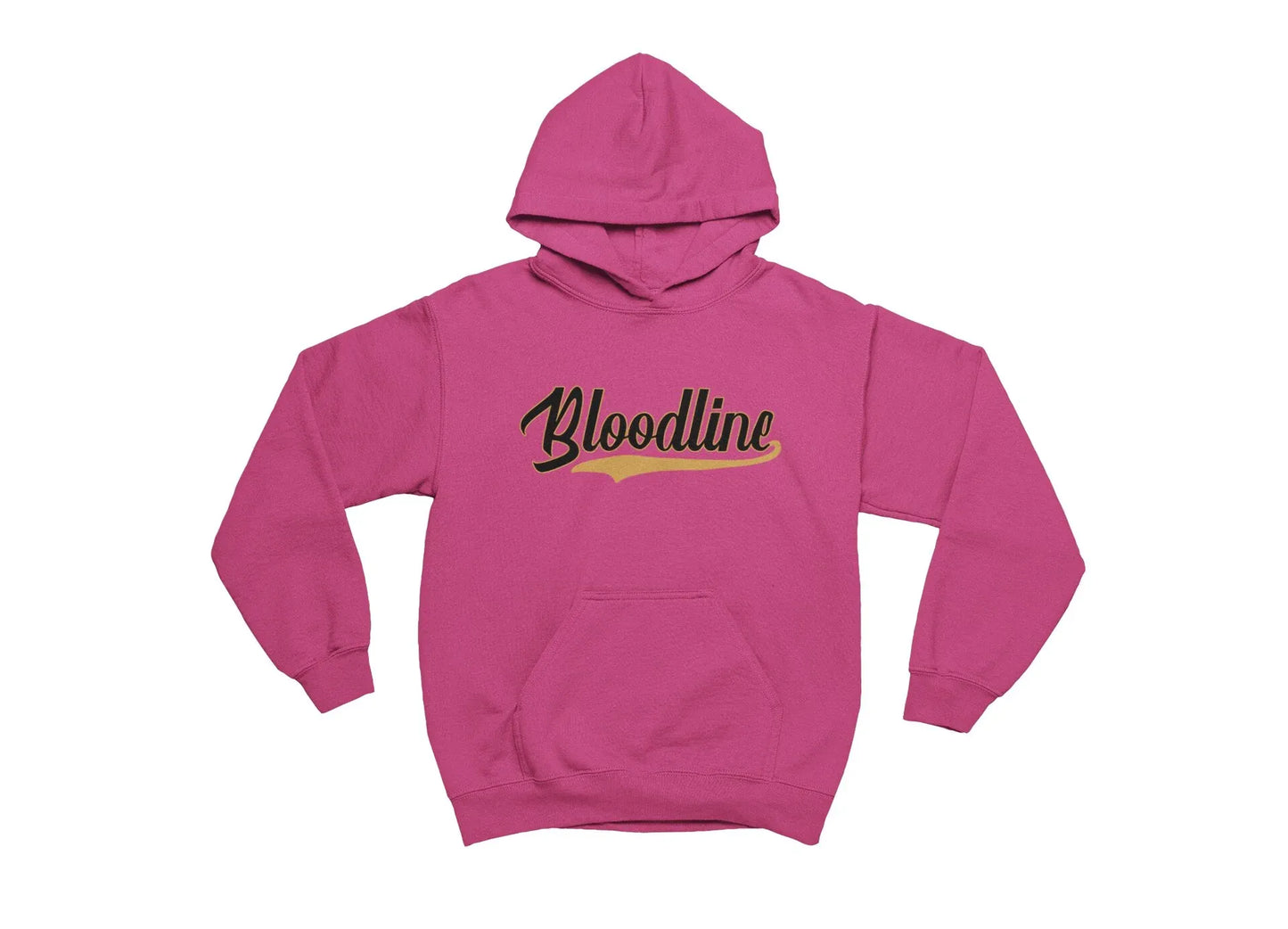 Heliconia hoodie with 'Bloodline' text on a white background