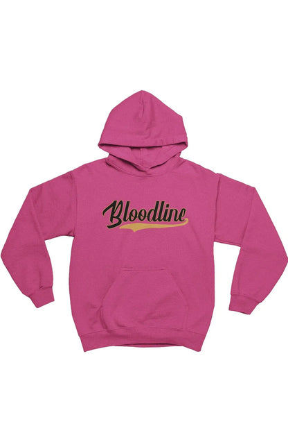 Heliconia hoodie with 'Bloodline' text on a white background