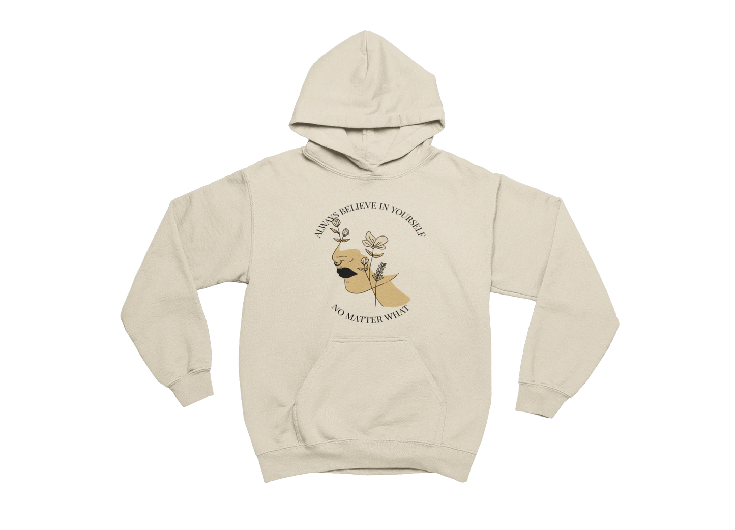 Sand dune hoodie with a graphic of a bear and text on a white background