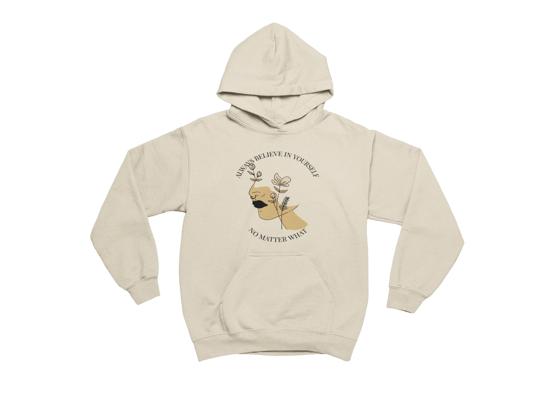 Sand dune hoodie with a graphic of a bear and text on a white background