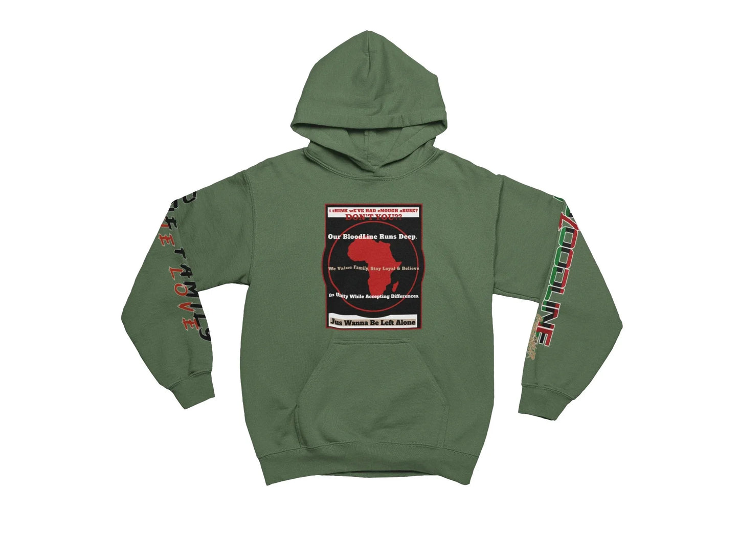 kiwi hoodie with graphic design on a white background