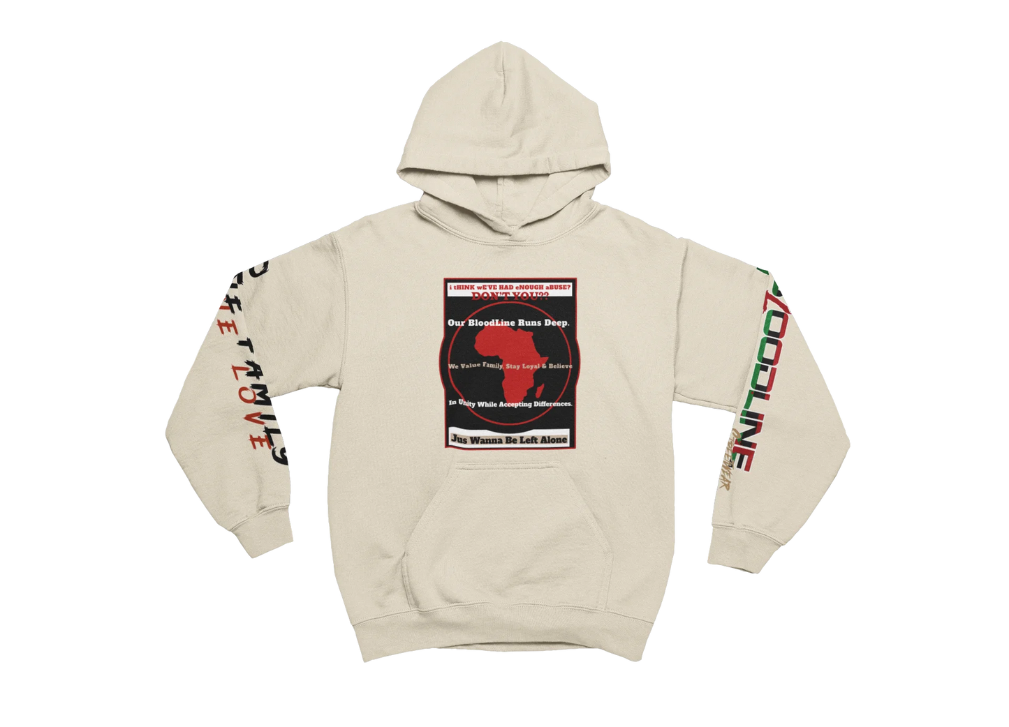 sand dune hoodie with graphic designs on a white background