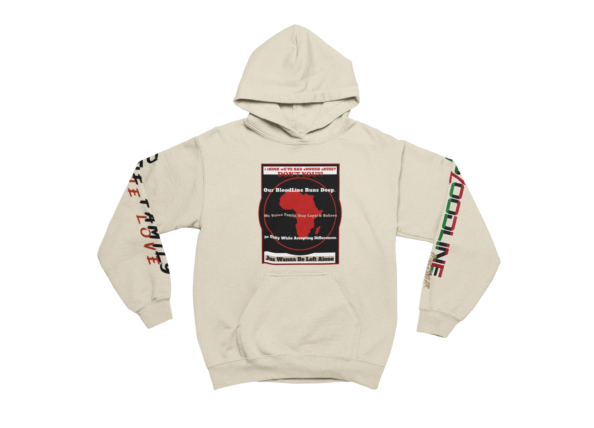 sand dune hoodie with graphic designs on a white background