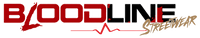 Logo of Bloodline Streetwear with red, black, and gold colors.