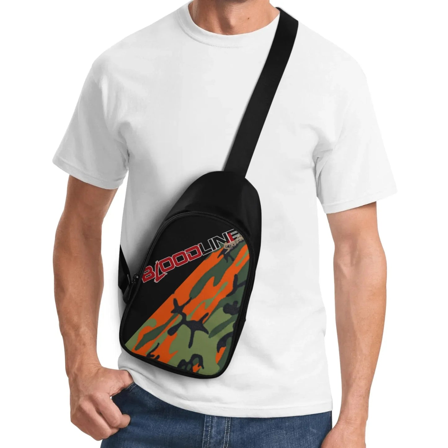 Orange Camo Chest Bag - Bloodline Streetwear LLC
