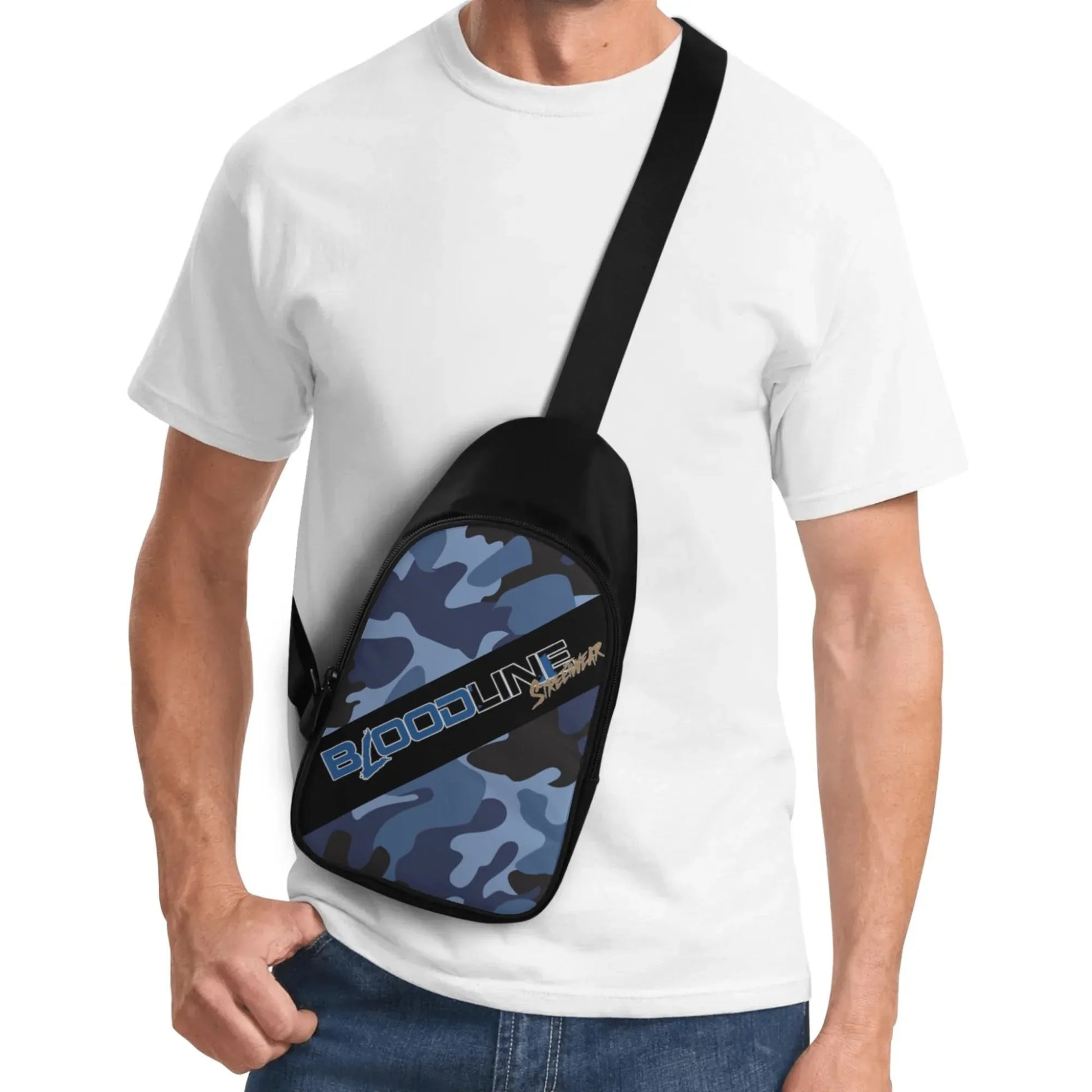 Blue Camo Chest Bag - Bloodline Streetwear LLC